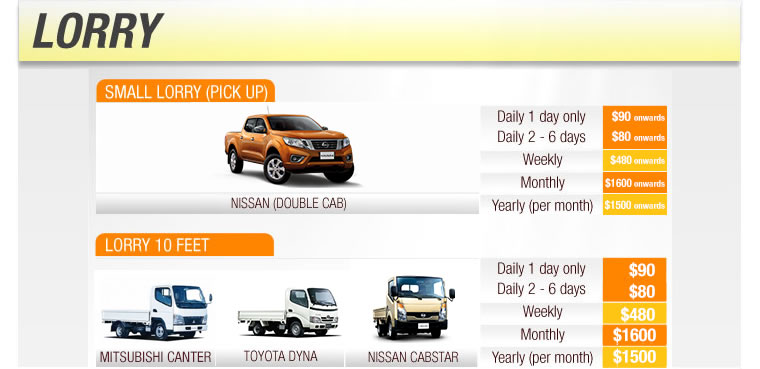 Short term rental for vans