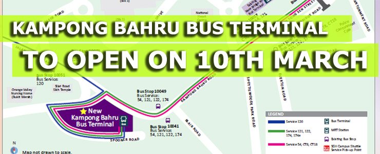 New Kampong Bahru Bus Terminal To Open On 10th March