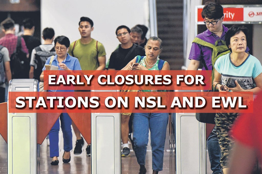 Stations Along North South And East West MRT Lines To Close Early