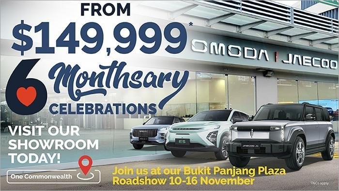 Enjoy up to $10K off as Omoda Jaecoo celebrates Commonwealth showroom&rsquo;s 6th monthsary with 6-sational savings!