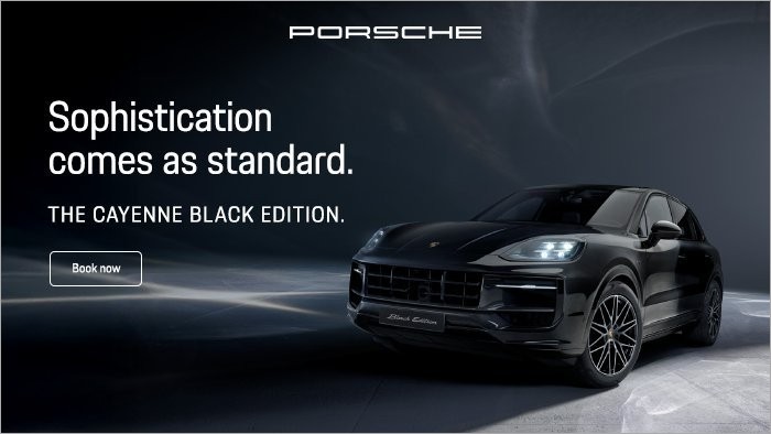 The Cayenne Black Edition: Sporty. Sophisticated. Equipped with intention. Book your test drive today. 