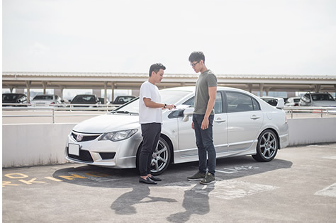 white car
