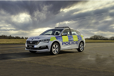 Police car side