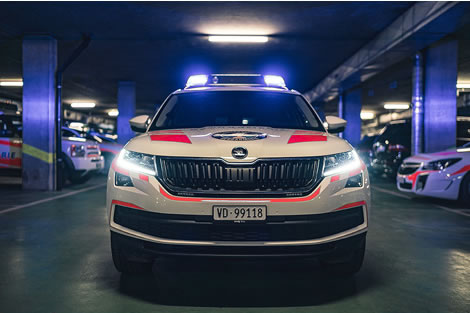 Police car front