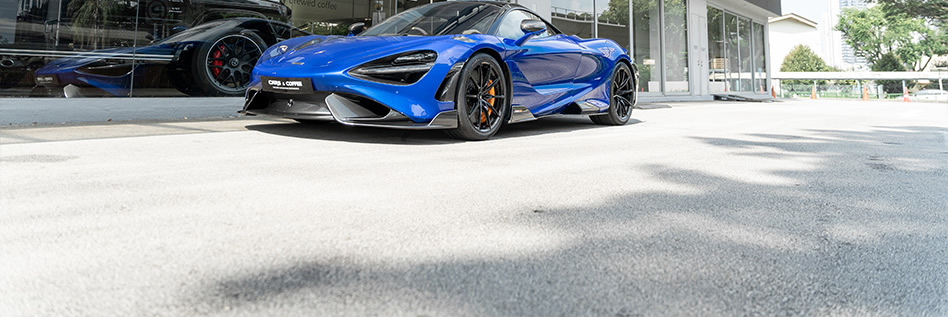blue car