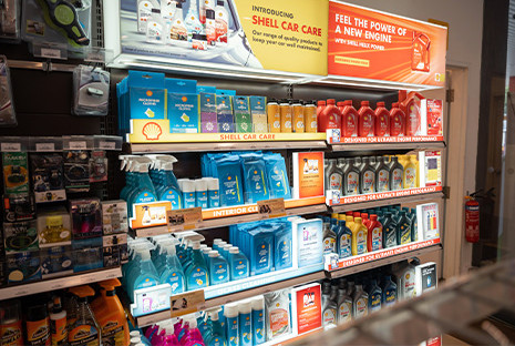 Car Care Products on Shelf