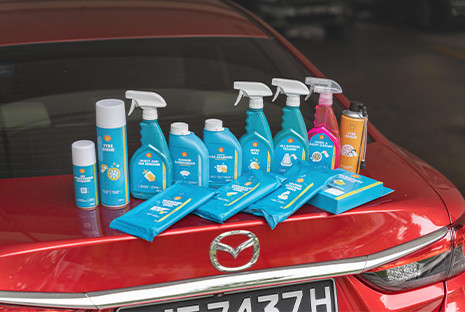 Car Care Products on Car