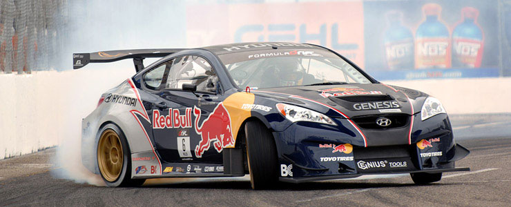 Drifting The New Genesis Coupe At The Chicago Auto Show Hyundai Unveiled Its Motorsports Program In U S With Help Of Drift Champion Rhys Millen Who Will Fabricate And Race A