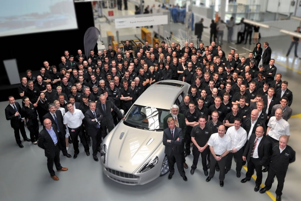 First Aston Martin Rapide rolls off the production line
