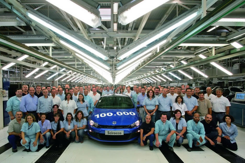 Volkswagen rolls out the 100,000th Scirocco