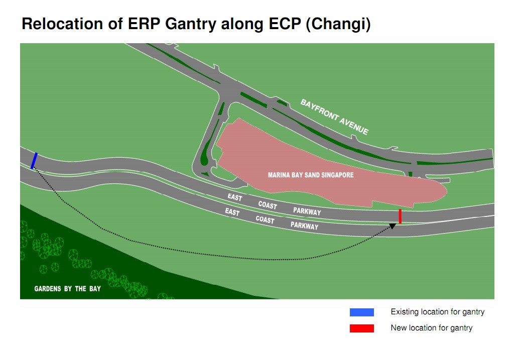 ERP gantry on ECP towards Changi to be relocated