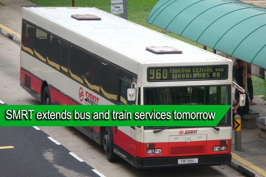 SMRT extends bus and train services for eve of Vesak day - Sgcarmart