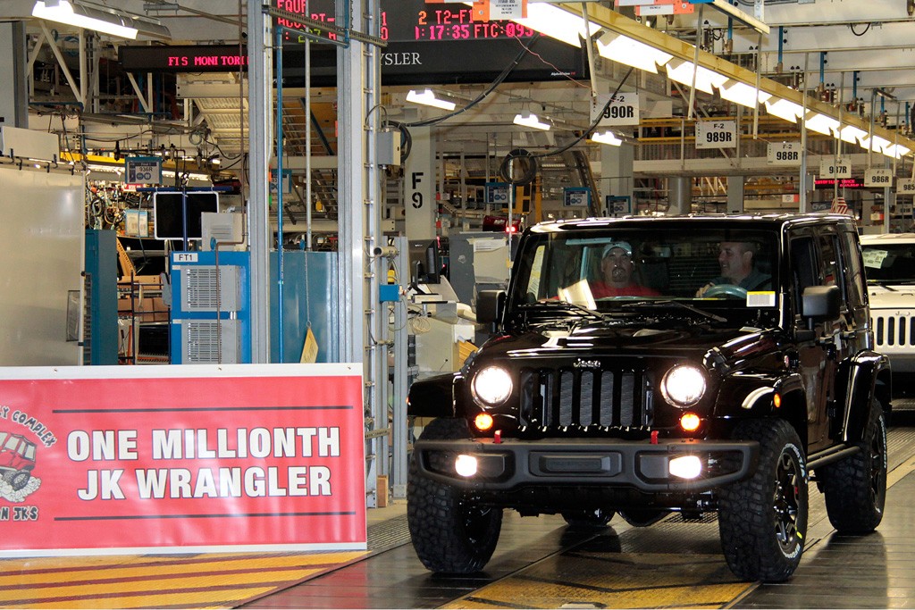 One millionth Jeep Wrangler JK built