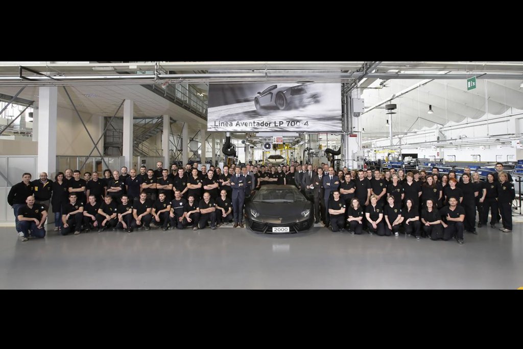 Lamborghini reaches production milestone of 2,000 units for the mighty Aventador