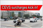 Carbon Emissions-Based Vehicle Scheme (CEVS) surcharge starts today