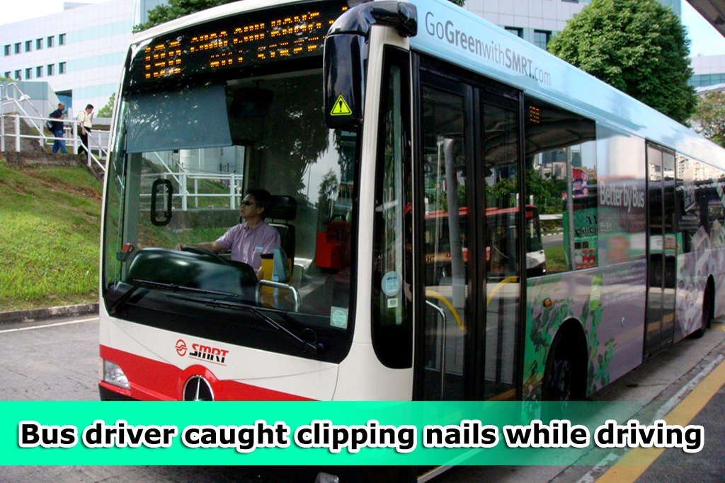 SMRT bus driver to be disciplined for clipping nails while driving