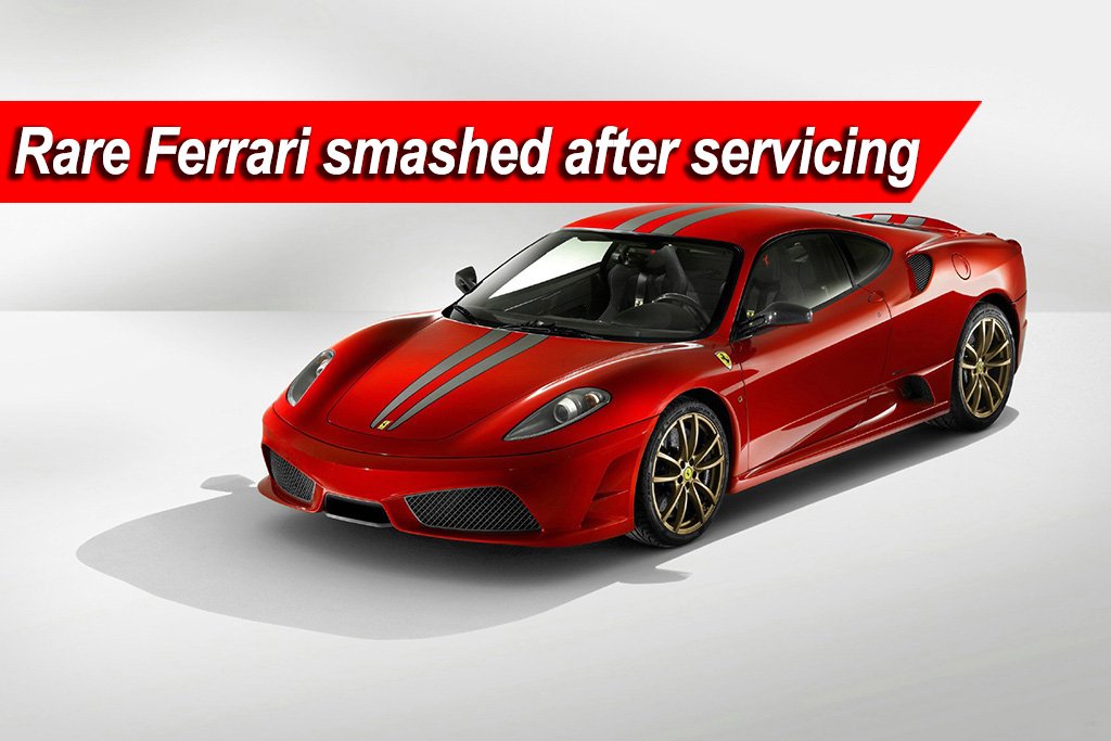 Rare Ferrari 430 Scuderia returns from servicing in bad shape