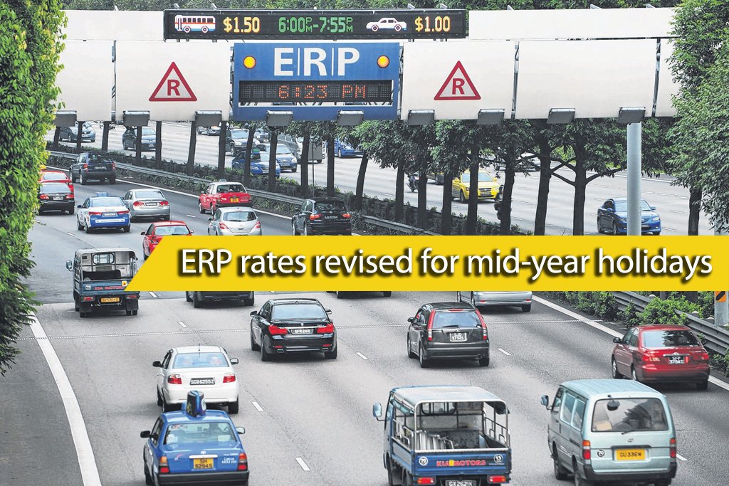 ERP rates at 22 gantries revised for upcoming June school holidays ...