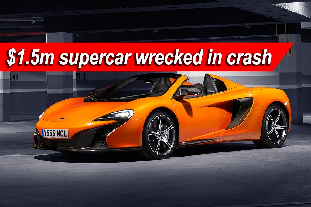 McLaren supercar wrecked in crash during test drive