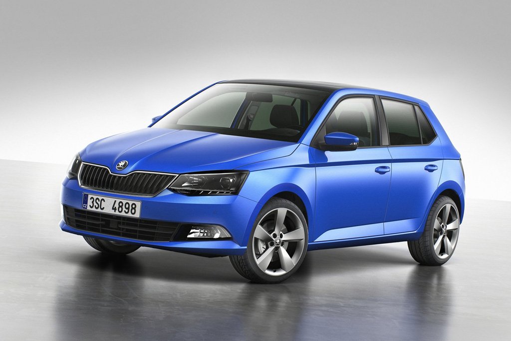 The young and crisp Skoda Fabia hatchback