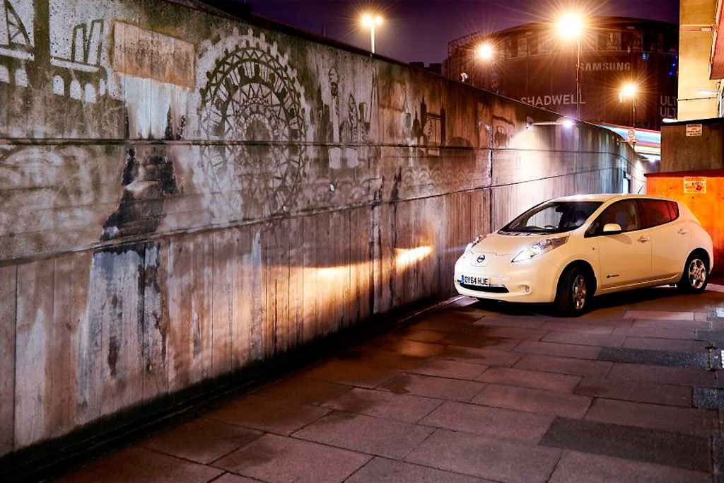 Nissan cleans up London with world's first car-powered graffiti