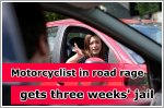 Motorcyclist in road rage jailed for three weeks