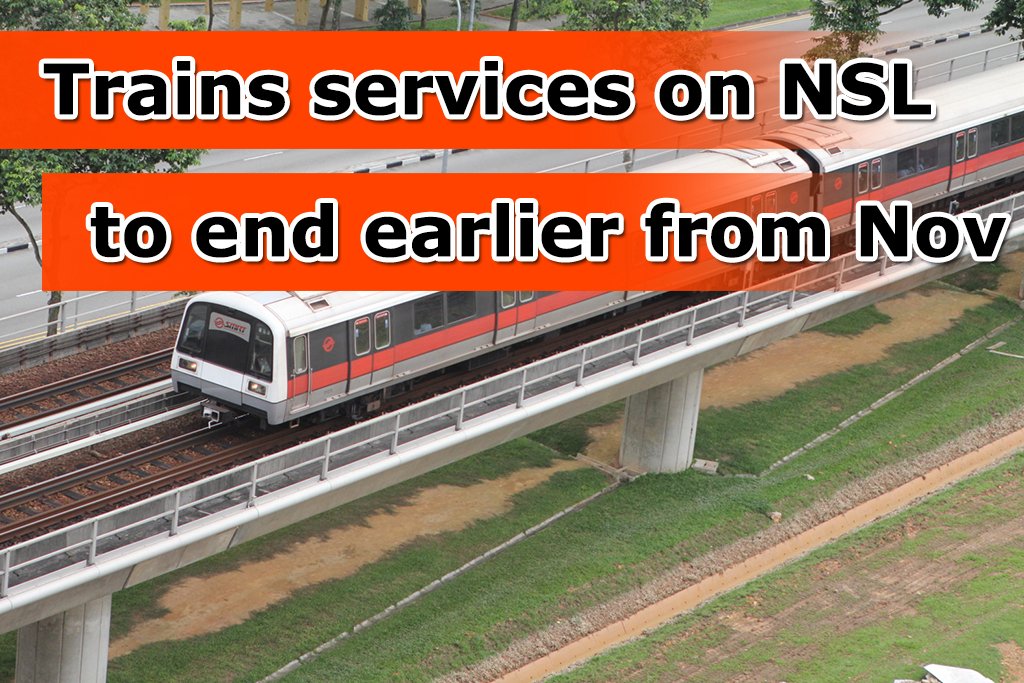 Train services at nine stations on NSL to end earlier due to rail works ...