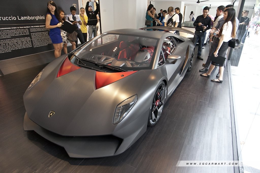 Iconic Lamborghini models in the heart of Orchard Road