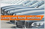 Luxury cars at car workshop vandalised with paint remover