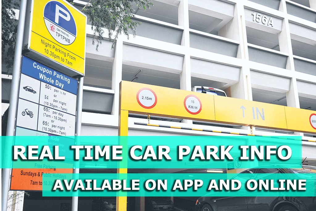 HDB app and website show availability of parking lots