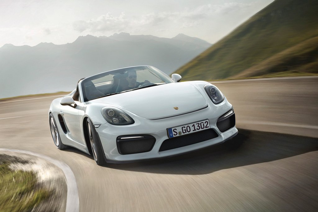 Porsche unveils the new Boxster Spyder at the 2015 New York Auto Show