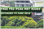 Free pre-peak MRT rides extended by one more year