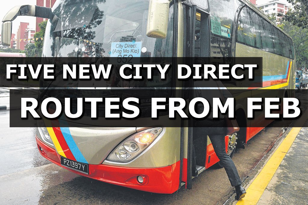 Five new City Direct bus routes will be launched from Febuary Sgcarmart