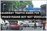 Causeway traffic eases for pedestrians but not vehicles