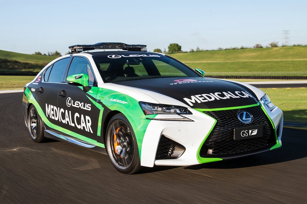 The new Lexus GS F is medical car for the 2016 V8 Supercars Championship