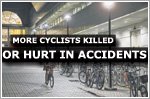 Increase in number of cyclists killed or hurt in accidents