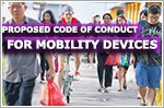 Pedestrians' safety important in proposed code of conduct for mobility devices