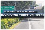 17 people hurt in three-vehicle accident on AYE