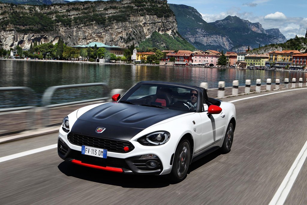 Abarth showcases 124 spider heritage at the London Classic Car Show