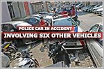 Police car in accident involving six other vehicles