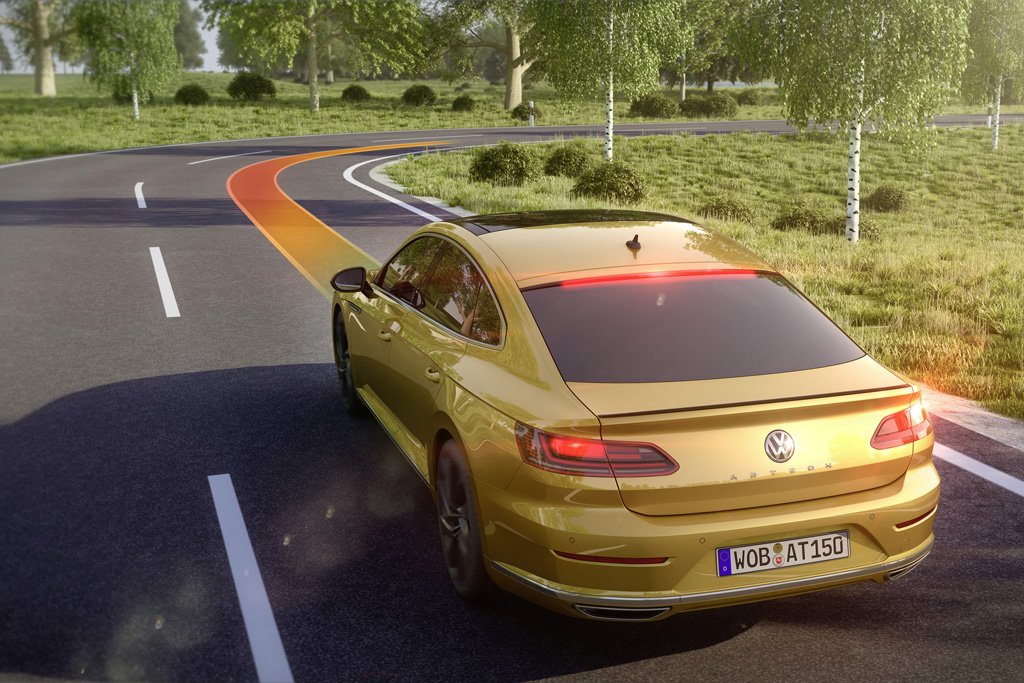The new Volkswagen Arteon's Adaptive Cruise Control looks ahead
