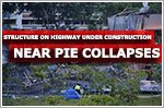 Structure on highway under construction collapses near PIE