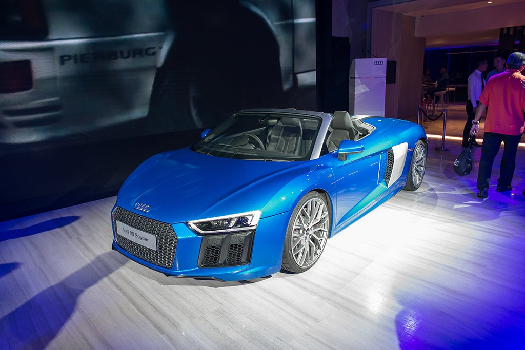 The launch of the new Audi R8 Spyder V10