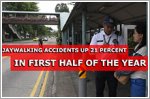 Jaywalking accidents up 21 percent in first half of the year