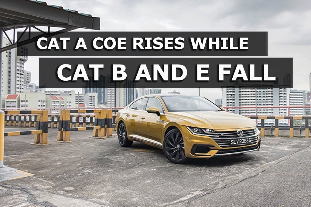 Cat A COE premiums rise while Cat B and Cat E prices fall in February