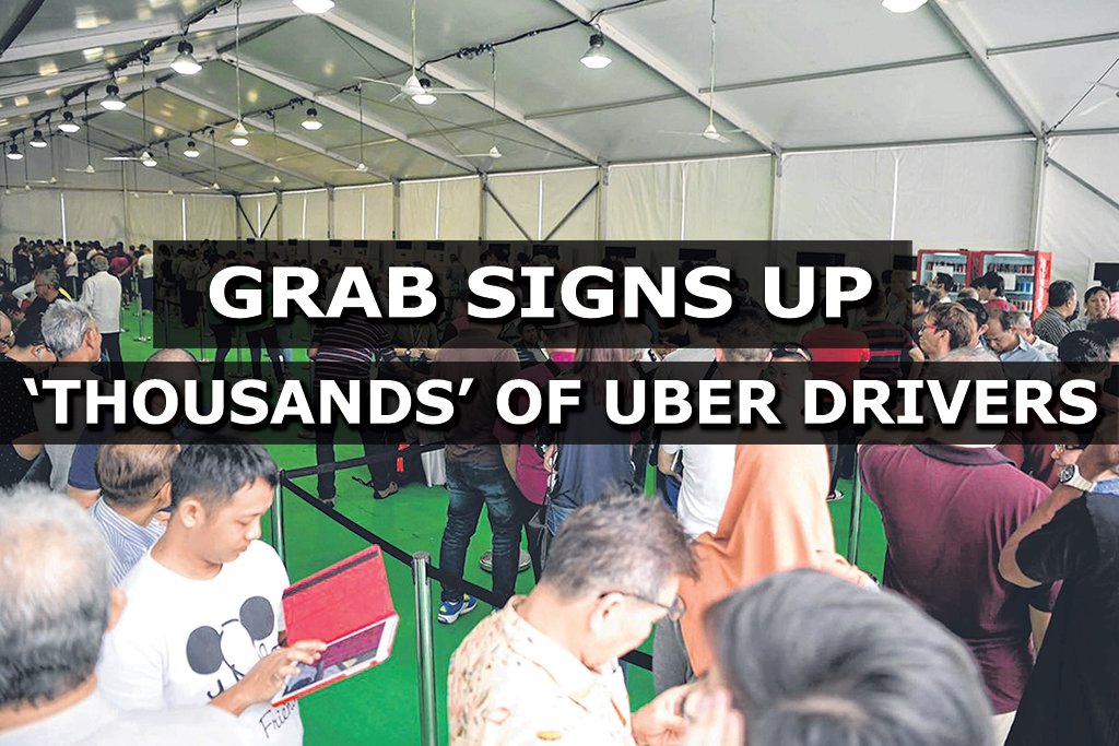 Uber Grab Driver Grab has signed up 'thousands' of Uber drivers - Sgcarmart