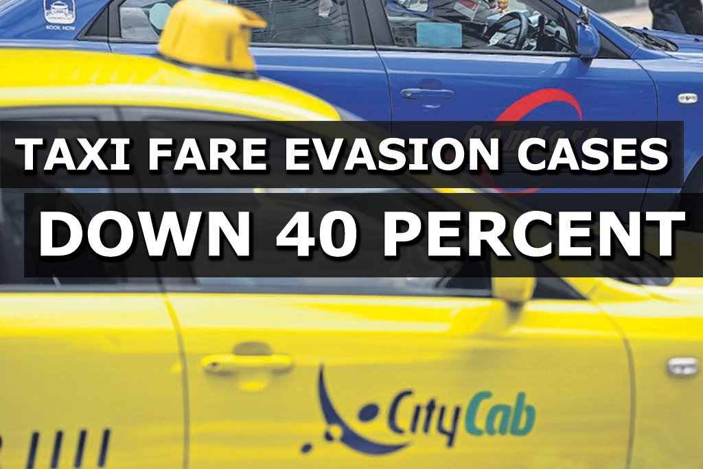 Taxi fare evasion cases down 40% last year