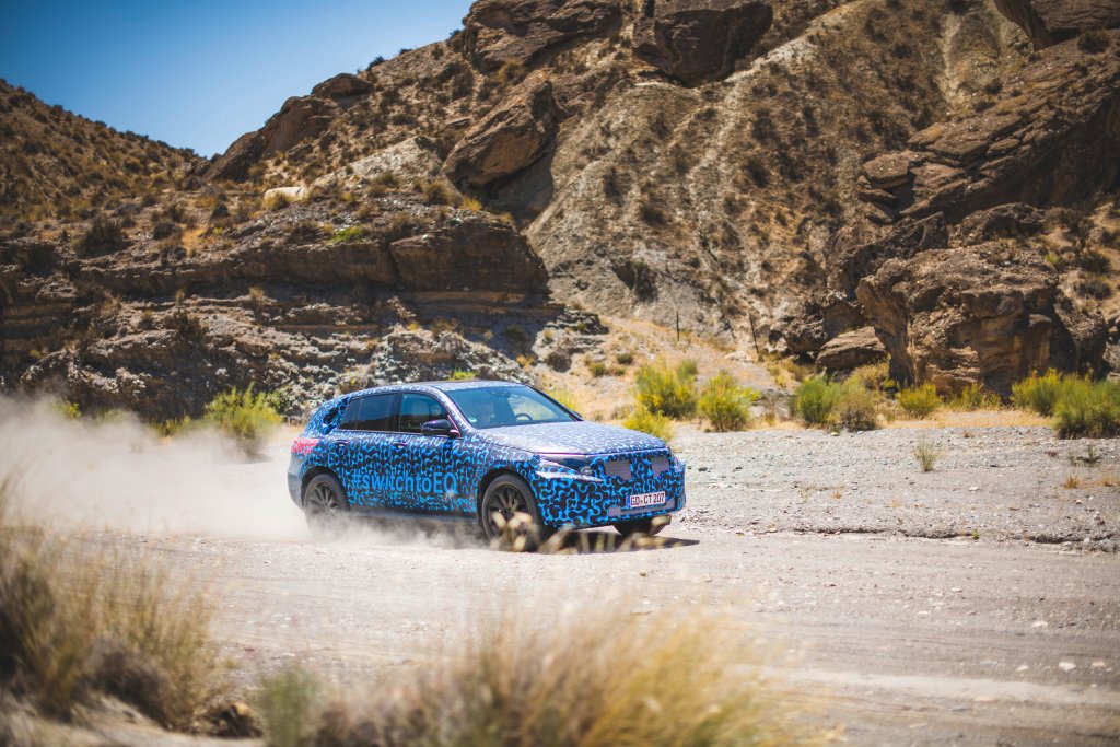 The Mercedes-Benz EQC in summer trials
