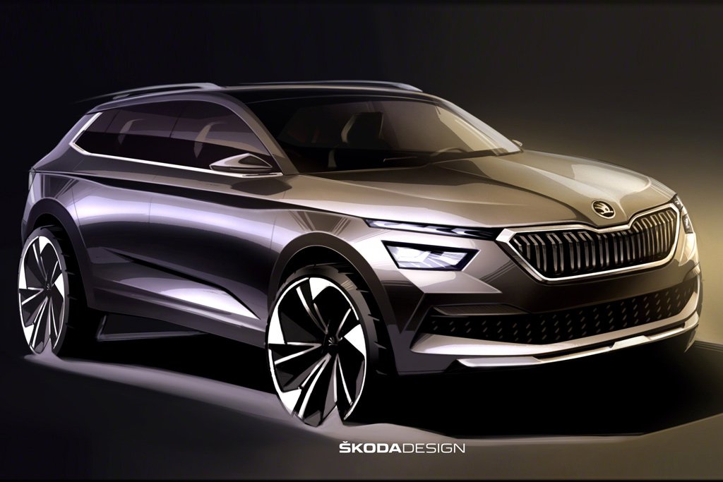 First sketches of the Skoda Kamiq revealed