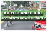 Bicycle and e-bike accidents down slightly